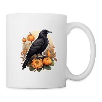 Halloween Krähe Kürbisgewächs - Tasse - Weiß - Rechts