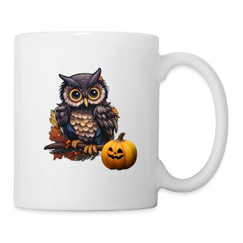 Eule Halloween - Tasse - Weiß - Rechts