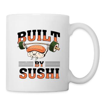 Japanisches Essen Sushi Liebhaber Bodybuilder - Tasse - Weiß - Rechts