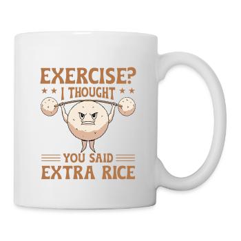 Bol de riz frit de cuisine asiatique - Mug blanc - blanc - Droite