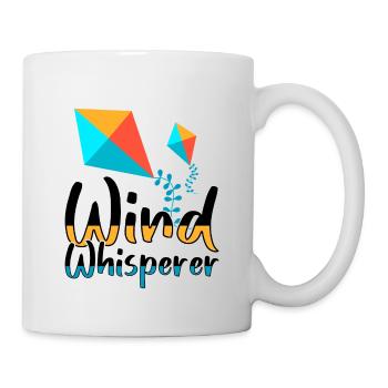 Fliege einen Drachen Hobby Wind Kiteboard Lustiges - Tasse - Weiß - Rechts