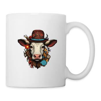 Vache Forêt-Noire Steampunk - Mug blanc - blanc - Droite