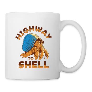 Meerestier Meeresfrüchte Muscheln Einsiedlerkrebs - Tasse - Weiß - Rechts