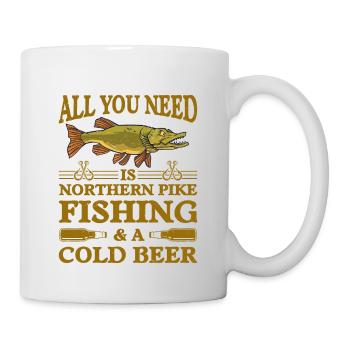 Fischer Fischfänger Fischer Nordischer Hecht - Tasse - Weiß - Rechts