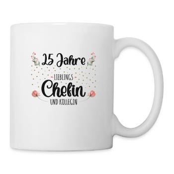 25 Jahre Jubiläum Chefin - Tasse - Weiß - Rechts