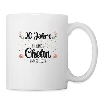 20 Jahre Jubiläum Chefin - Tasse - Weiß - Rechts
