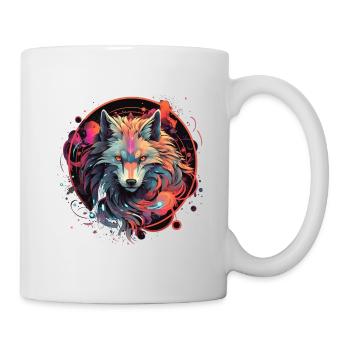 Dystopian Wolf Circle - Mug - white - Right