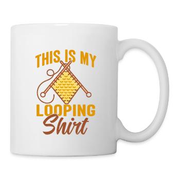 Lustiges Häkeln Design - Tasse - Weiß - Rechts