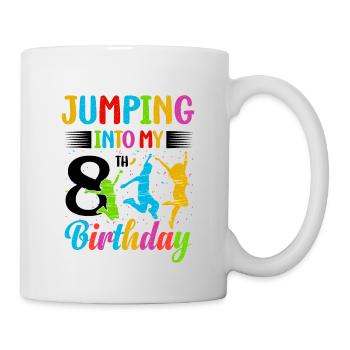 Trampoline Lover 8e anniversaire Party Jumping - Mug blanc - blanc - Droite