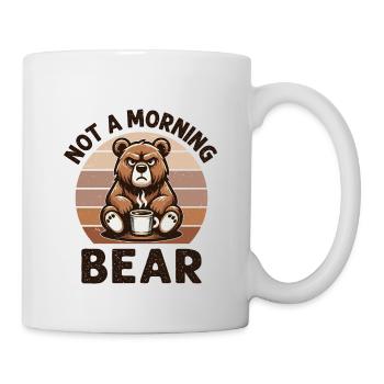 Grumpy bear with coffee - Mug - white - Right
