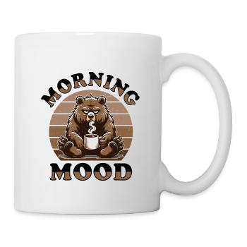 Grumpy bear with coffee - Mug - white - Right
