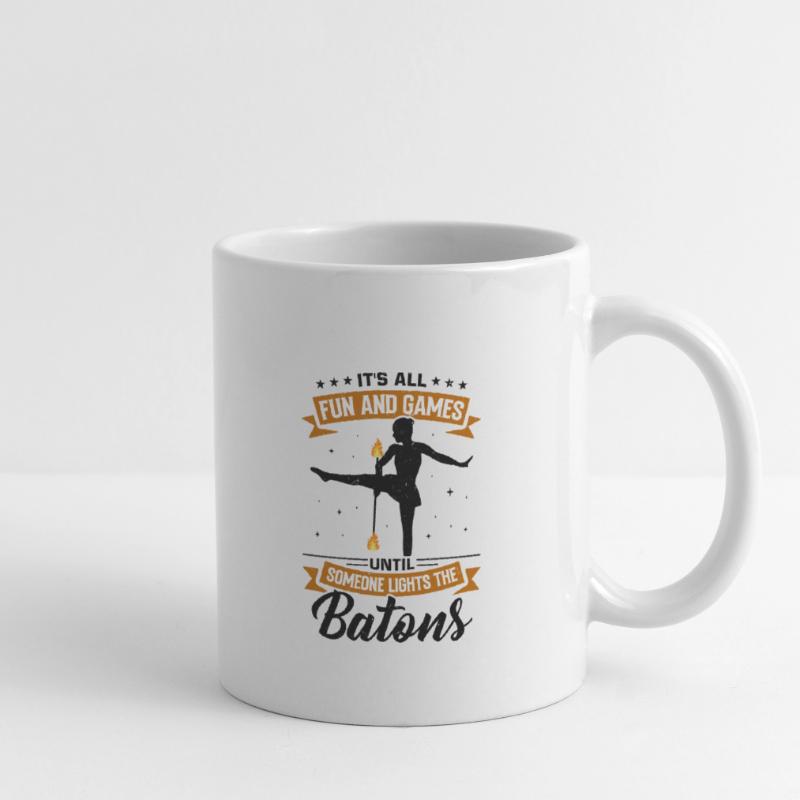 Bâton de feu Danse du feu Danseur de feu Danseur de feu Mug blanc