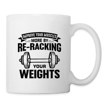 Guide d’étiquette et d’hygiène au gymnase - Mug blanc - blanc - Droite