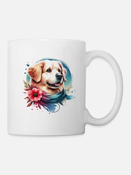 Mignon Golden Retriever - Mug blanc - blanc