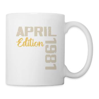 Birthday 43 Years April 1981 Birthday Gift - Mug - white - Right