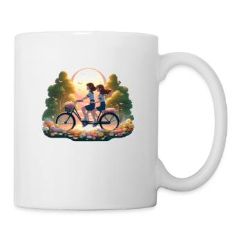 Ausflug mit dem Tandem - Tasse - Weiß - Rechts