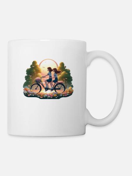 Ausflug mit dem Tandem - Tasse - Weiß