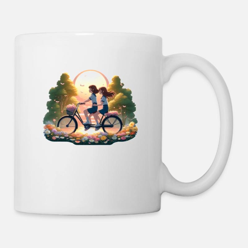 Ausflug mit dem Tandem - Tasse - Weiß