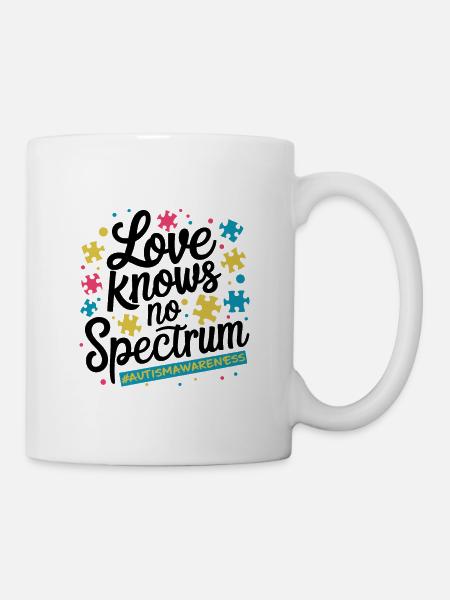 Liebe kennt kein Spektrum Autismus-Bewusstsein - Tasse - Weiß