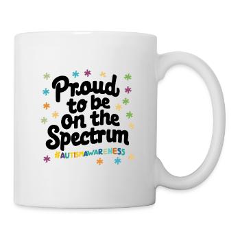 Fier d’être sur le spectre de la sensibilisation à l’autisme - Mug blanc - blanc - Droite