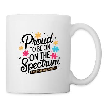 Fier d’être sur le spectre de la sensibilisation à l’autisme - Mug blanc - blanc - Droite