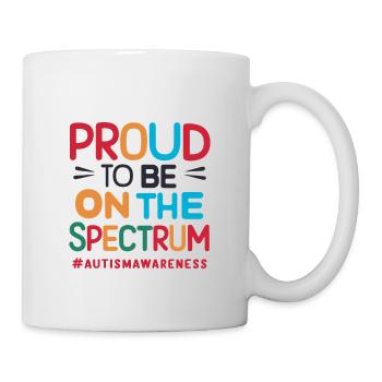 Fier d’être sur le spectre de la sensibilisation à l’autisme - Mug blanc - blanc - Droite