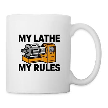 Lathe Wood Turning Lathe - Mug - white - Right