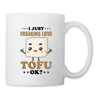 Vegan Vegetarier Design für einen Tofu Fan - Tasse - Weiß - Rechts
