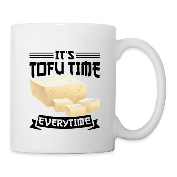 Vegan Vegetarier Design für einen Tofu Fan - Tasse - Weiß - Rechts