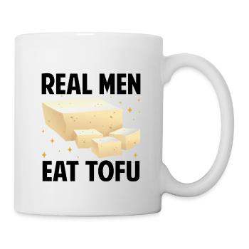 Vegan Vegetarier Design für einen Tofu Fan - Tasse - Weiß - Rechts