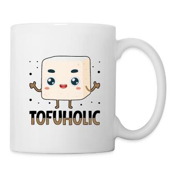 Vegan Vegetarier Design für einen Tofu Fan - Tasse - Weiß - Rechts