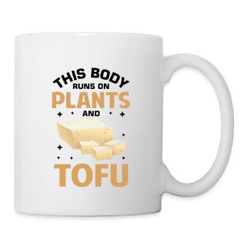Vegan Vegetarier Design für einen Tofu Fan - Tasse - Weiß - Rechts
