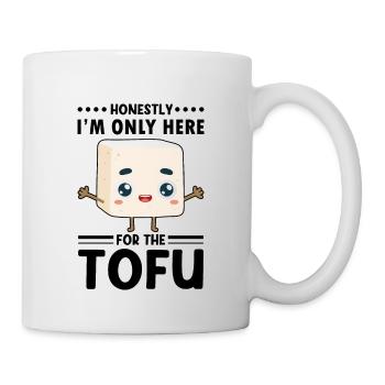 Vegan Vegetarier Design für einen Tofu Fan - Tasse - Weiß - Rechts