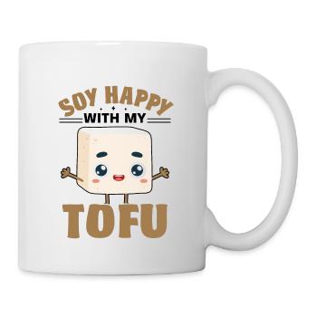 Vegan Vegetarier Design für einen Tofu Fan - Tasse - Weiß - Rechts
