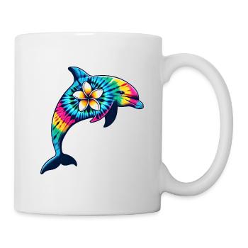 Tie Dye Delfin Urlaub 2024 Hawaii - Tasse - Weiß - Rechts