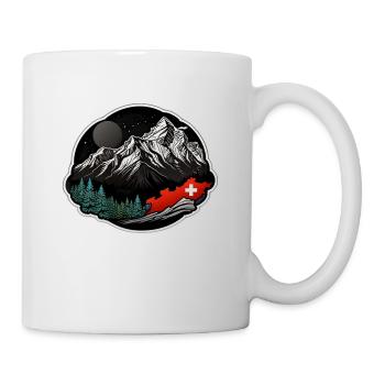 Drapeau suisse - Mug blanc - blanc - Droite