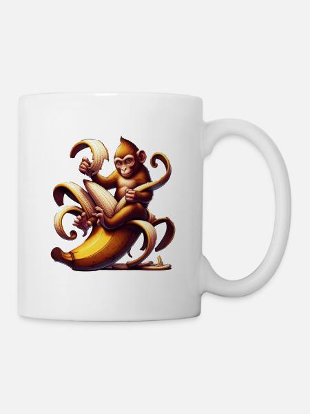 Affe - Tasse - Weiß