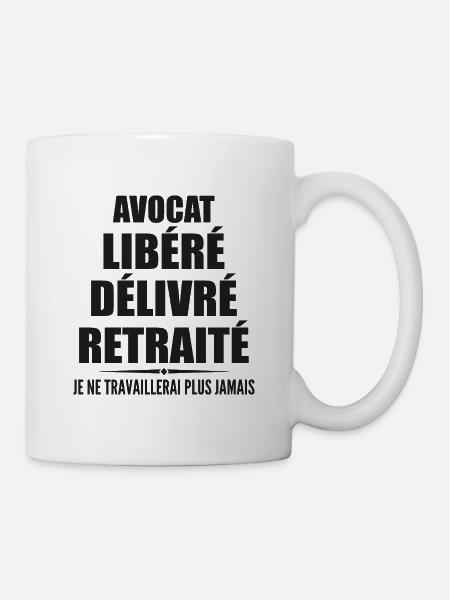 Avocat célèbre sa retraite avec humour cadeau - Mug blanc - blanc