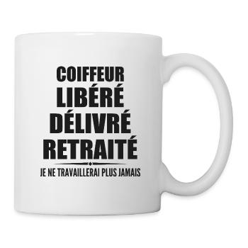 Coiffeur célèbre sa retraite avec humour cadeau - Mug blanc - blanc - Droite