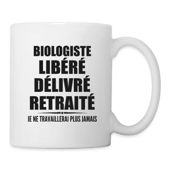 Biologiste célèbre sa retraite avec humour cadeau - Mug blanc - blanc - Droite