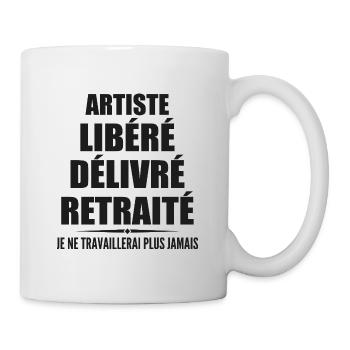 Artiste célèbre sa retraite avec humour cadeau - Mug blanc - blanc - Droite