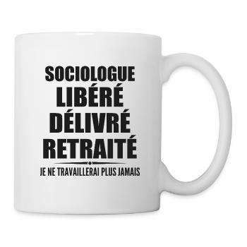 Sociologue célèbre sa retraite avec humour cadeau - Mug blanc - blanc - Droite
