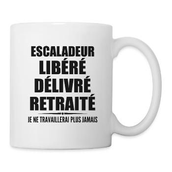 Escaladeur célèbre sa retraite avec humour cadeau - Mug blanc - blanc - Droite