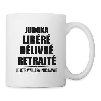 Judoka célèbre sa retraite avec humour cadeau - Mug blanc - blanc - Droite
