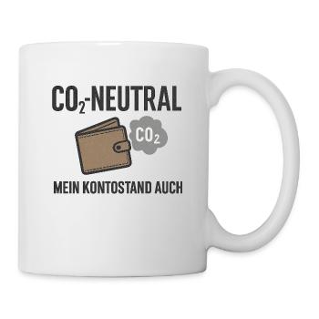 CO₂-neutral – mein Kontostand auch - Tasse - Weiß - Rechts