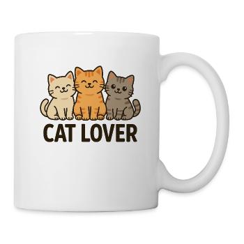 Trio d’amoureux des chats mignons - Mug blanc - blanc - Droite