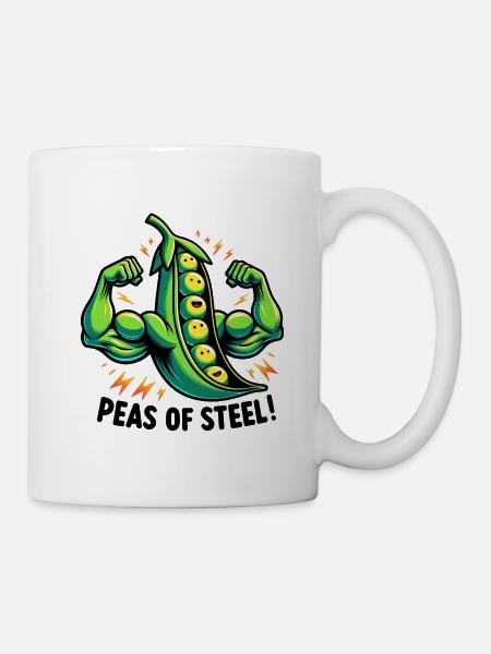 Erbsen aus Stahl - Tasse - Weiß