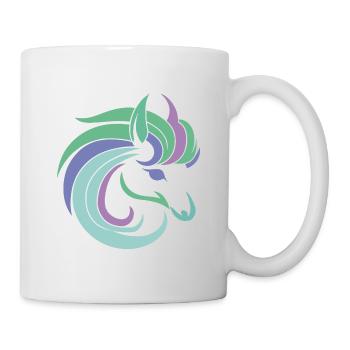 Pastel Dragon Silhouette - Mug blanc - blanc - Droite
