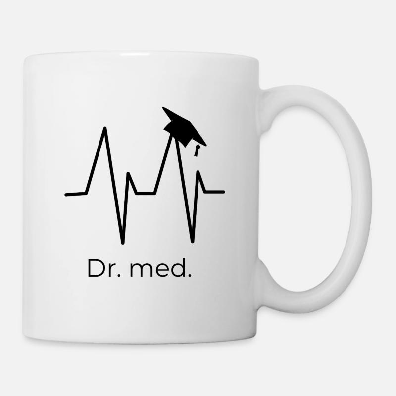 Dr. med. Herzschlag - Tasse - Weiß