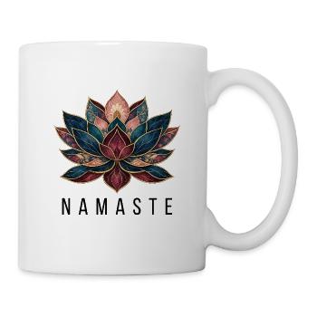 Boho Lotus Blume Yoga Meditation - Tasse - Weiß - Rechts